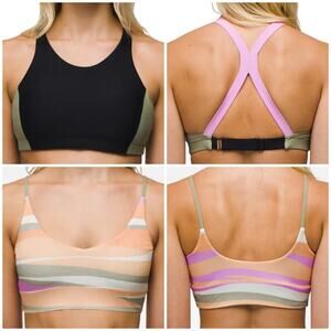 Prana Baja Bound & Willow Falls Reversible Top Small Black Color Block Waves Set